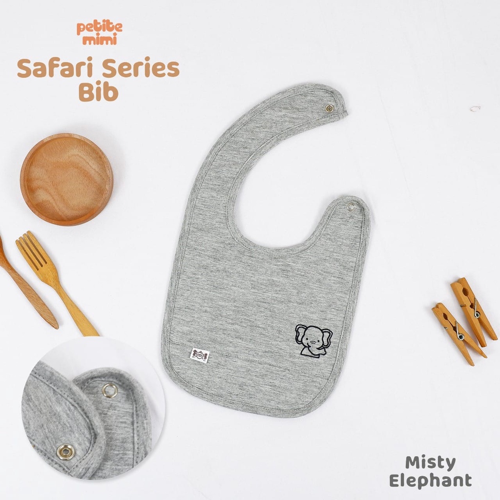 PETITE MIMI SAFARI SERIES BIB SEALIFE BIB SLABBER ANAK CELEMEK MAKAN ANAK TADAHAN ILER ANAK BAYI