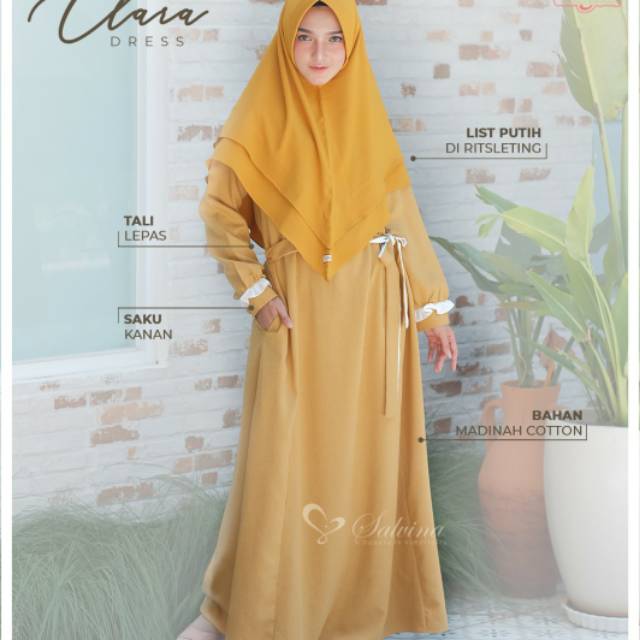 New  Gamis clara / dress clara /pakaian muslim syari (dress only )