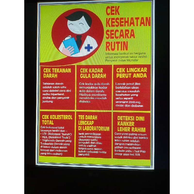 

POSTER NO 141 CEK KESEHATAN SCR RUTIN