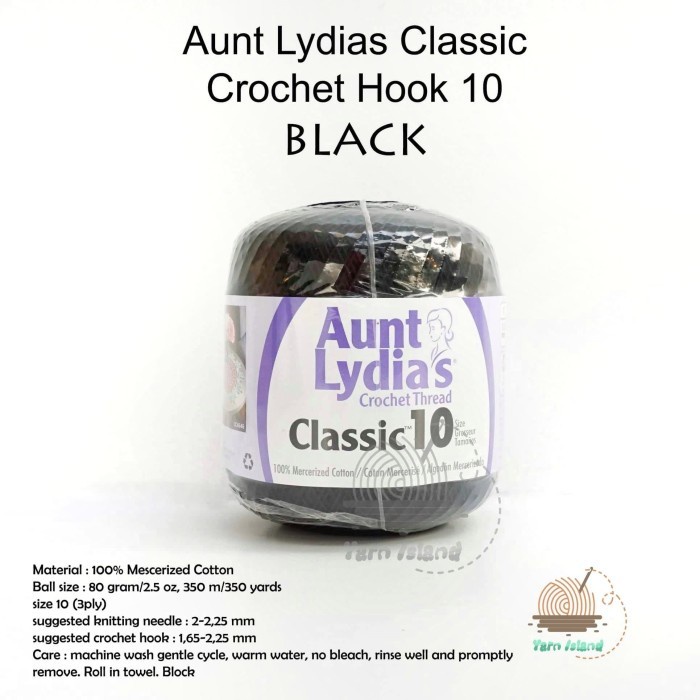 Benang Rajut Aunt Lydia Black