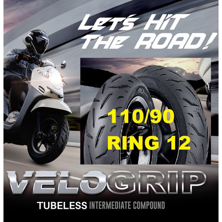 FDR VELOGRIP 110/90 ring 12 Ban RACING SEMI SOFT MOTOR NEW SCOOPY GENIO VESPA LX SPRINT PRIMAVERA S