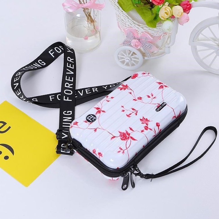 SALE ! Tas Selempang Wanita Tas wanita Kekinian koper mini wanita Tas make up Tas wanita terbaru tas bahu wanita Tas wanita murah Slingbag wanita COD Shoulder bag wanita Tas mini koper Tas wanita Forever Young bag