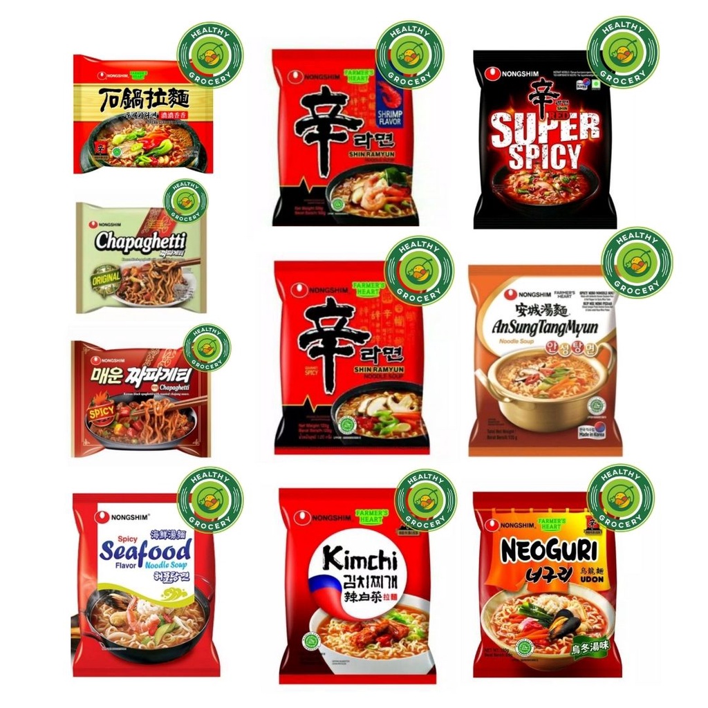 

NONGSHIM Ramyun / Neoguri Udon / Spicy Mushroom / Shrimp / Chapaghetti / Kimchi / Clay Pot