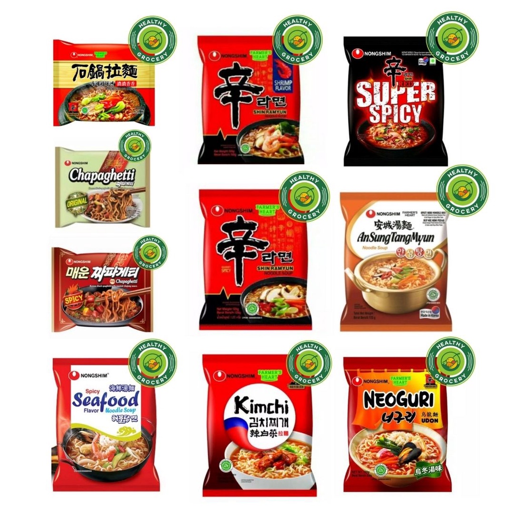 NONGSHIM Ramyun / Neoguri Udon / Spicy Mushroom / Shrimp / Chapaghetti / Kimchi / Clay Pot