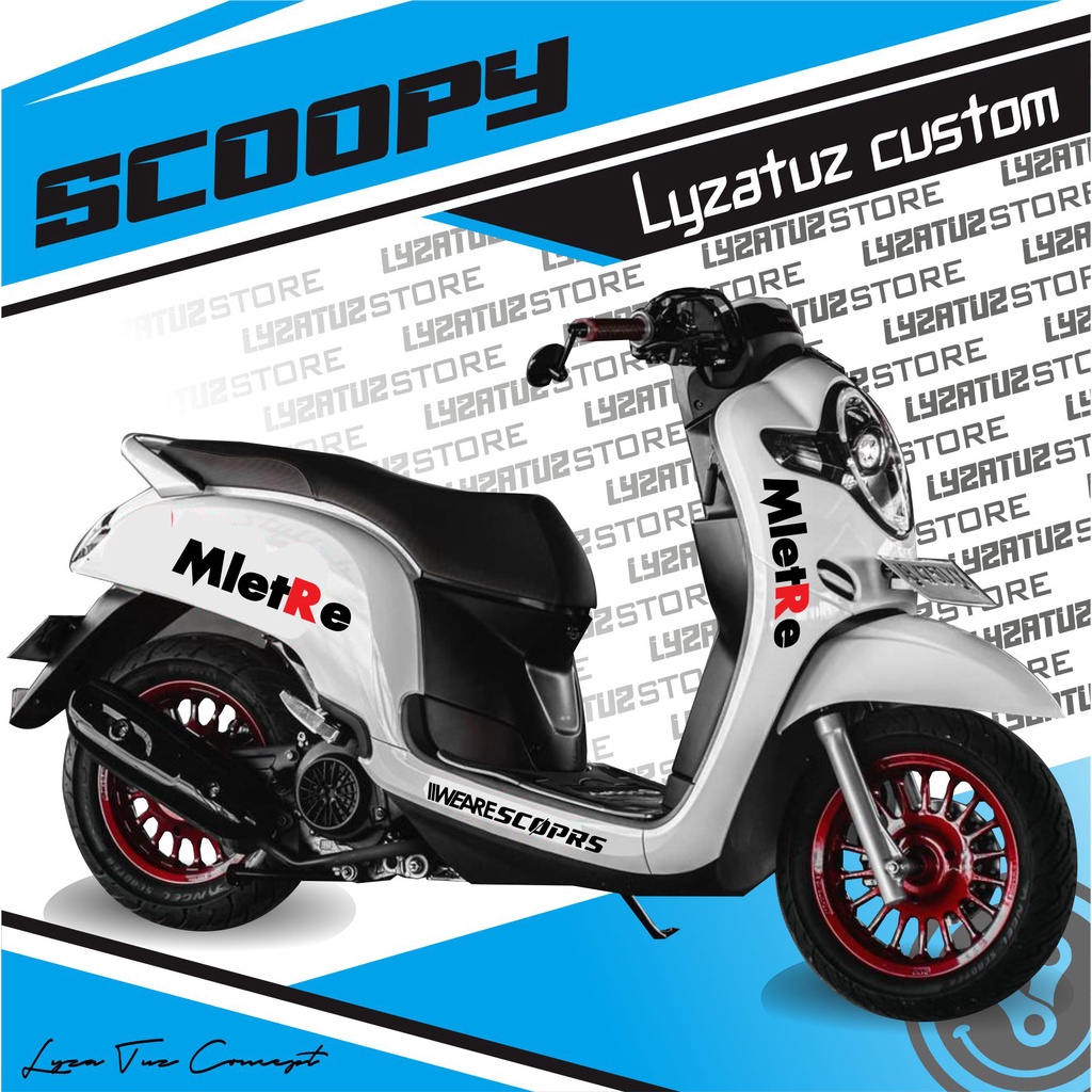STIKER CUTTING SCOOPY STRIPING MLETRE KEREN KEKINIAN