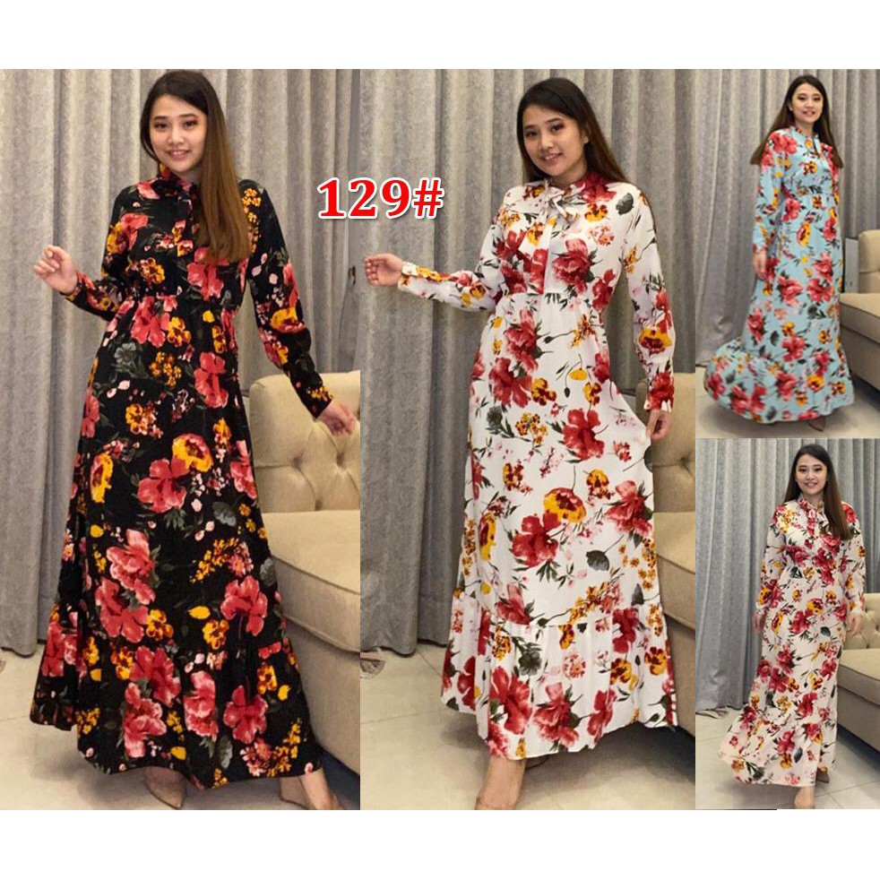 129# // DRESS MAXI BUNGA ala korea