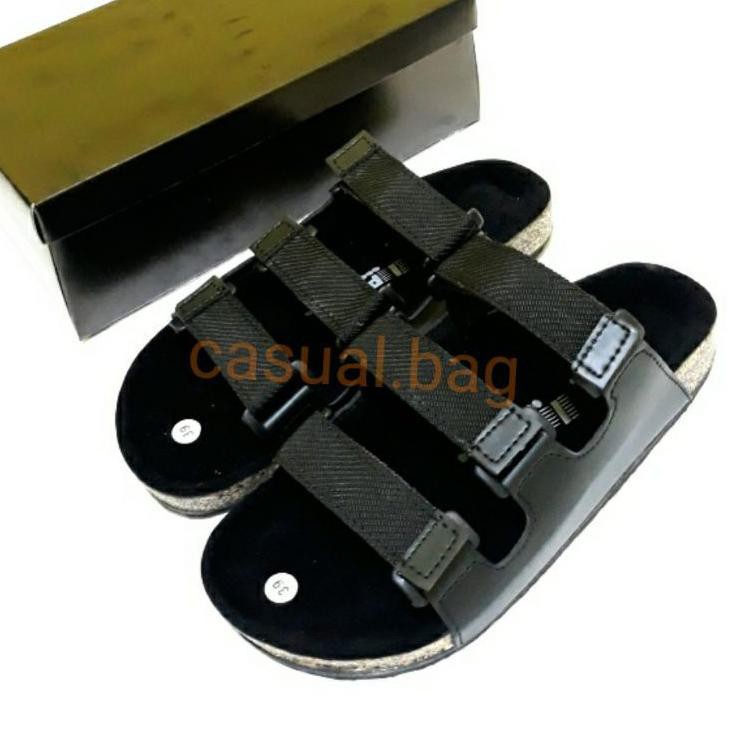 Best Seller HSSHH UKURAN 39-44 SANDAL PRIA KOREA FASHION ULZZANG SANDAL HITAM ROMA MUSIM PANAS SANDA