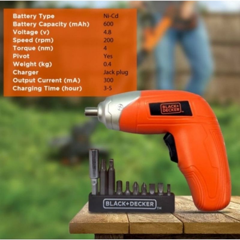 Black Decker Bor Obeng Cordless KC3610