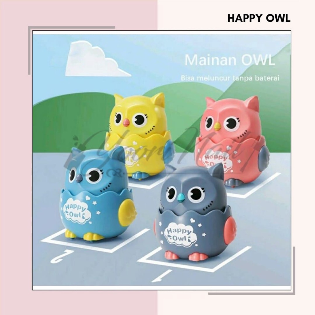 Mainan anak happy owl animal mainan anak animal lucu binatang owl cute