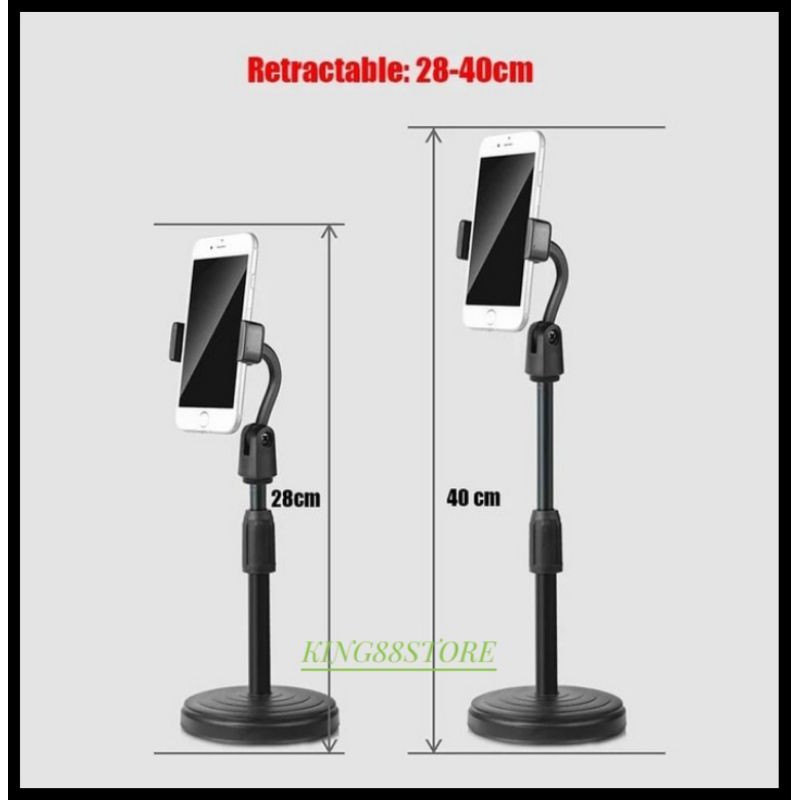 STAND HOLDER MEJA BLACK MULTIFUNGSI FOR HANDPHONE AND TABLET