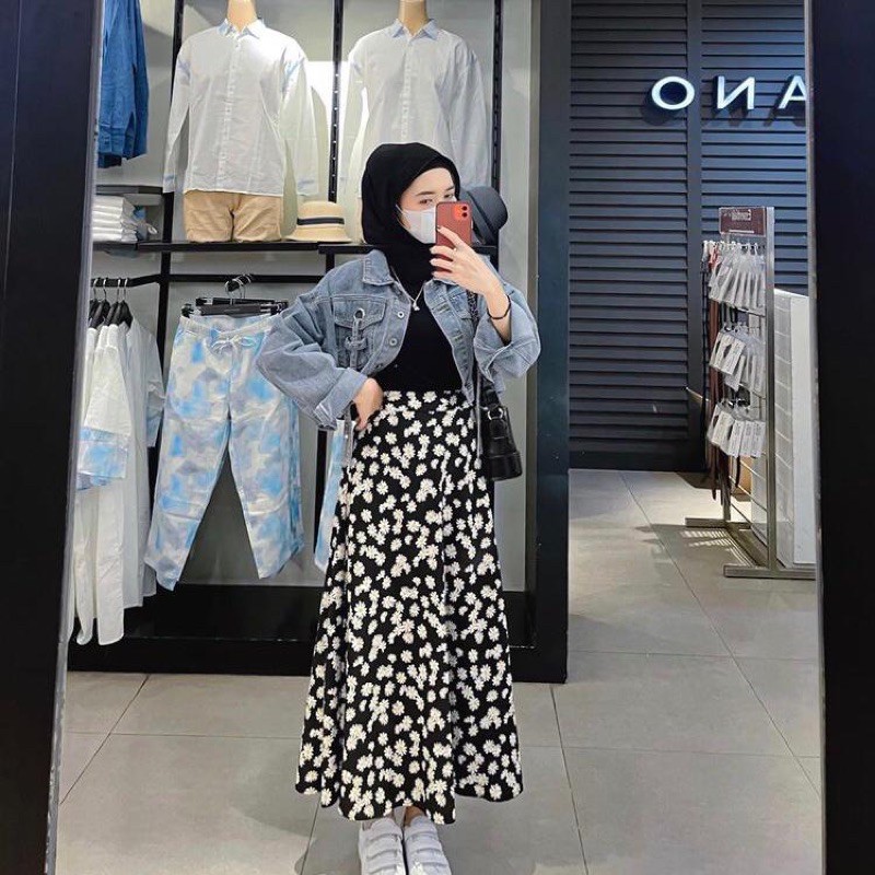 ‼️READY‼️NEW MIDI SKIRT DAISY PLISKET - KHUSUS ETALASE PLISKET - ROK DAISY PREMIUM - MIDI SKIRT DAIS
