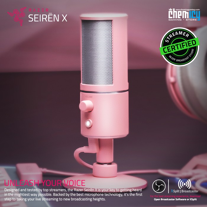 Razer Seiren X Quartz Pink Professional Gaming / Streamers Microphone