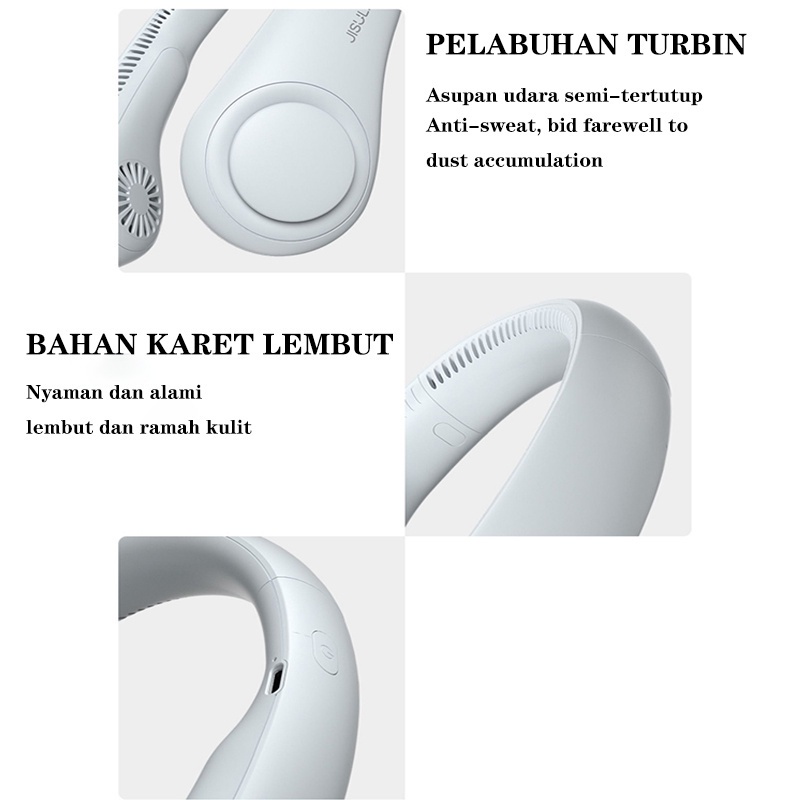 [COD] Kipas angin mini isi ulang yang dipasang di leher usb/portabel/simple/elegant dan tahan lama/cocok untuk musim panas