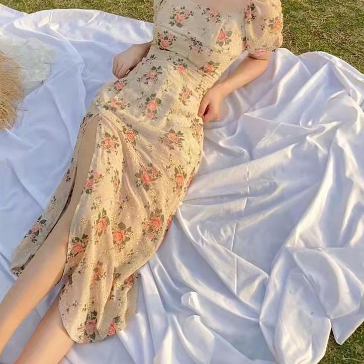 Best Seller.. dress bunga/dress bunga korea/dress floral korea/dress wanita bunga/dress floral vinta