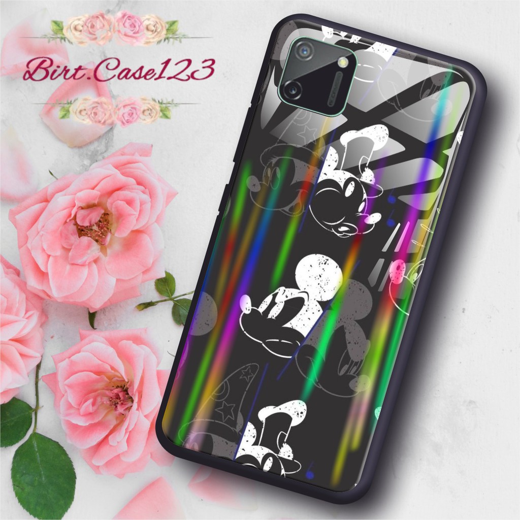 back case glass aurora MICKEY MOUSE Realme C1 C2 C3 U1 2 2 Pro 3 Pro 5 5i 5s Pro 6 Pro X Xt BC1694