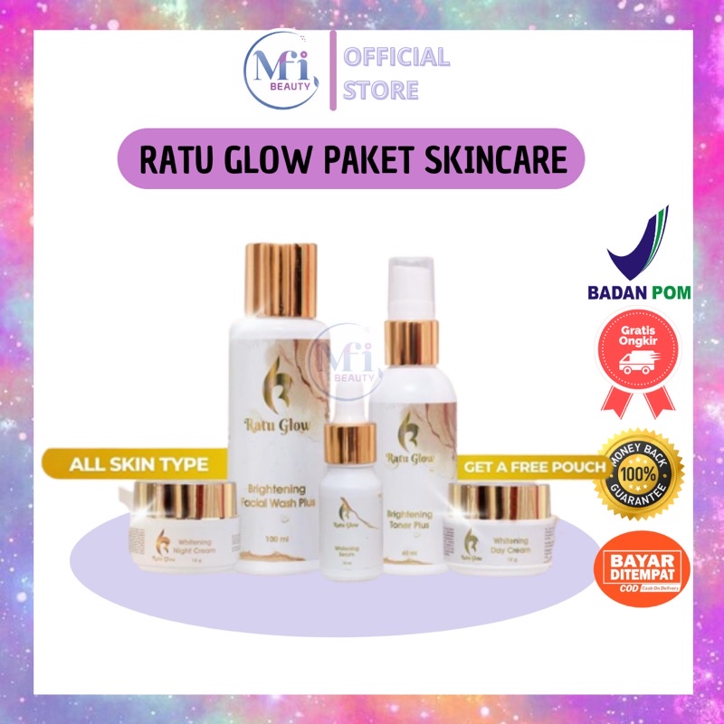 RATU GLOW SKINCARE PAKET BRIGHTENING &amp; ACNE ORIGINAL 100% PENCERAH WAJAH