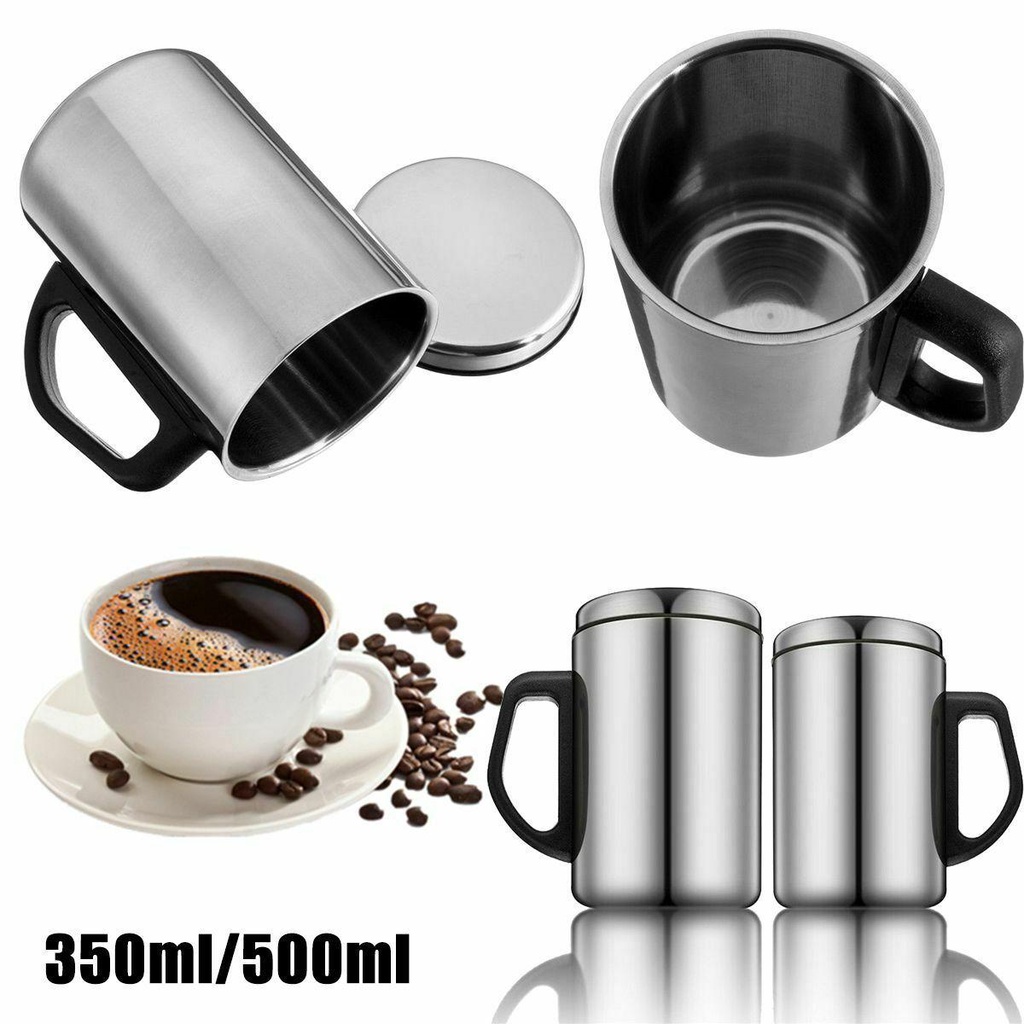 Solighter Mug Cangkir Double-layer Isolasi Perlengkapan Perjalanan Botol Air