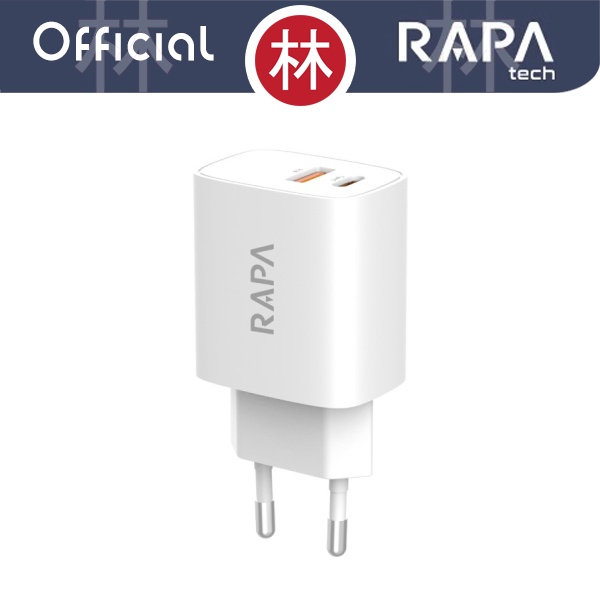 RAPAtech CH1020 - POWER I - QC + PD20W Charger 20W QC3.0 2 Port