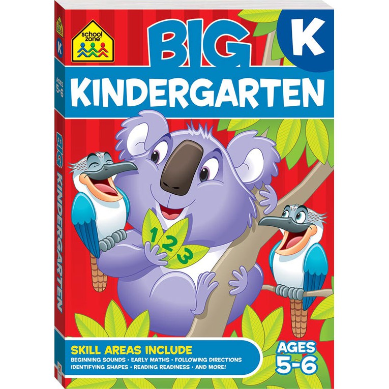 Jual Buku Anak (Sz-Big-Kind) School Zone Big Kindergarten Workbook (Ages 5-6) Indonesia|Shopee Indonesia