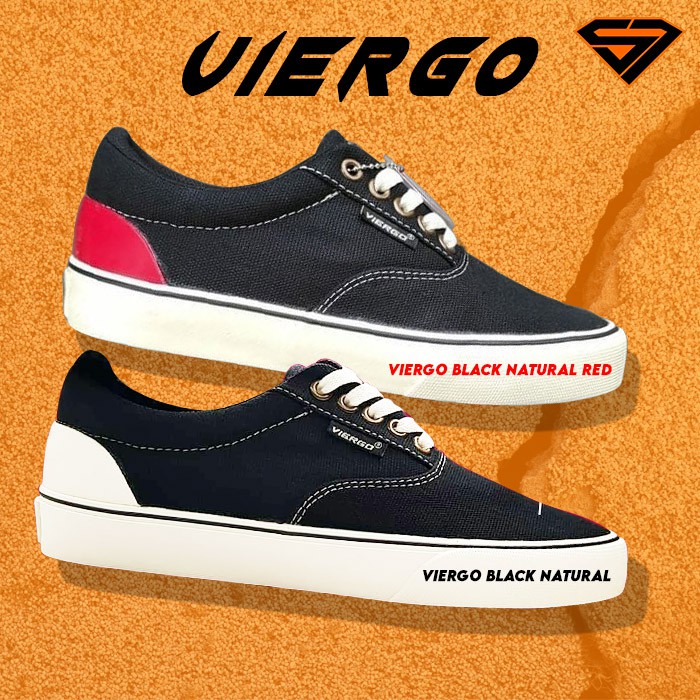 SEPATU VIERGO BORNEO - BLACK NATURAL & BLACK NATURAL RED [1000% ORIGINAL]