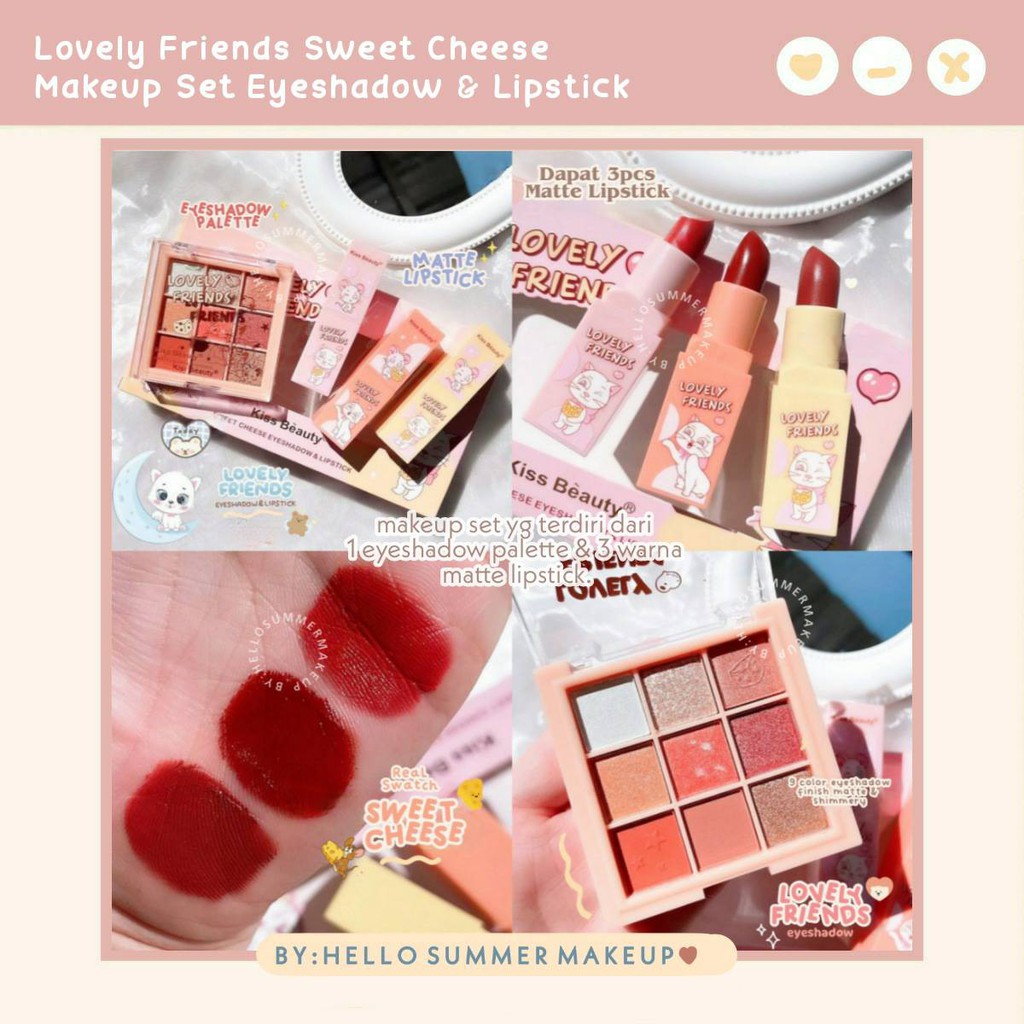 KBEAUTY - Lovely Friends Sweet Cheese Makeup Set 4in1