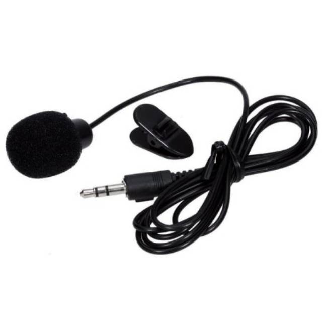 MIC VLOG CLIP ON MICROPHONE MICROFON KLIP SMULE SING VIDEO YOUTUBER BLACK AUDIO VLOGGER 3.5 JACK HP-2