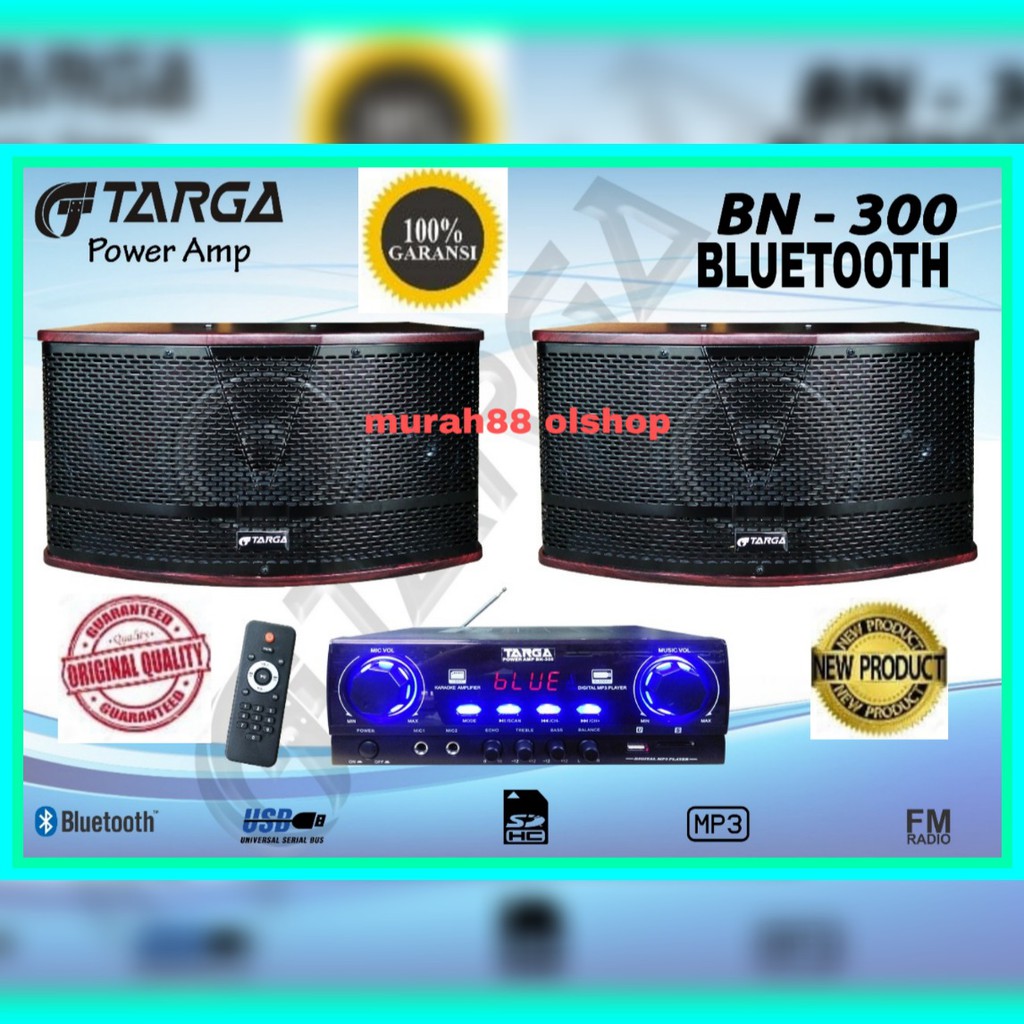 PAKET HOME KAROKE SPEAKER TARGA BN-300 BLUETOOTH