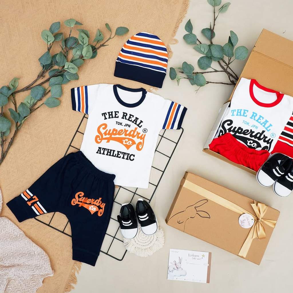 LIO036 Boys Baby Hampers 0-12 months/ Hampers bayi newborn/ Kado bayi/ baby boys gift set-Neo Orange
