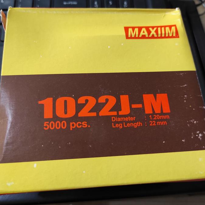 

MURAH Maxiim Isi Staples 1022J Nail gun staple 1022 isi 5000 pcs / box ORI