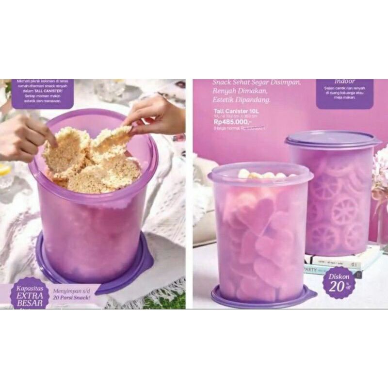 Canister Toples tebal besar 10 Liter tupperware