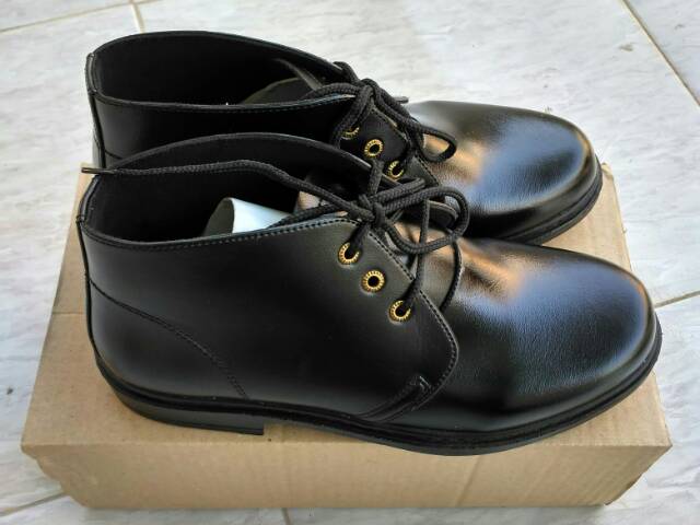 Sepatu PDH Pria Tali Formal Dinas Tni Security Kulit sintetis Fantovel Fantofel Fantopel