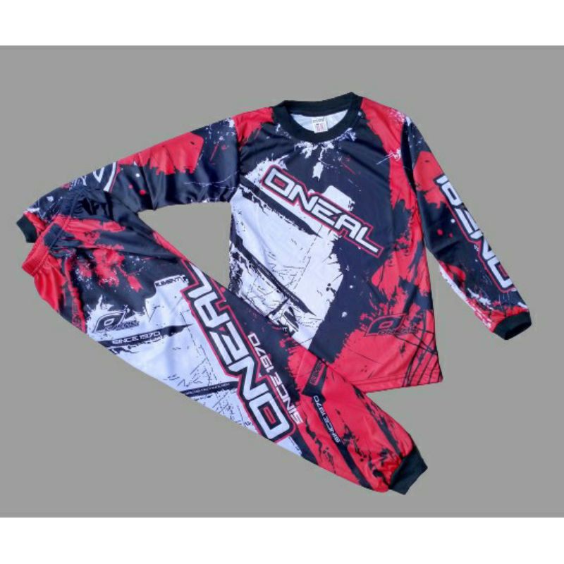 SETELAN BAJU/KAOS ANAK MOTOCROSS BALAP / MOTOR RACING KIDS MURAH