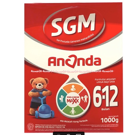 Sgm Ananda 1kg Pro-Gress Max Susu Formula Bubuk Untuk Bayi 6-12bulan 1 kg