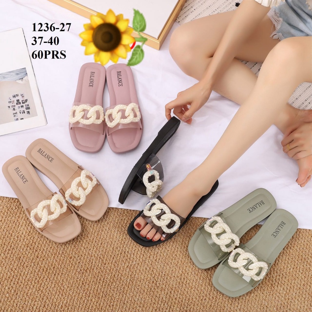 Sandal Karet Jelly Wedges Wanita import Model Terbaru Original Kekinian by AGUNG STYLE Balance 1236-27