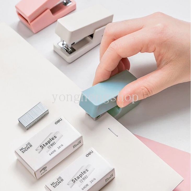 Stapler Mini Lucu Stapler Manual Universal 12 Standar Portable Untuk Sekolah / Kantor