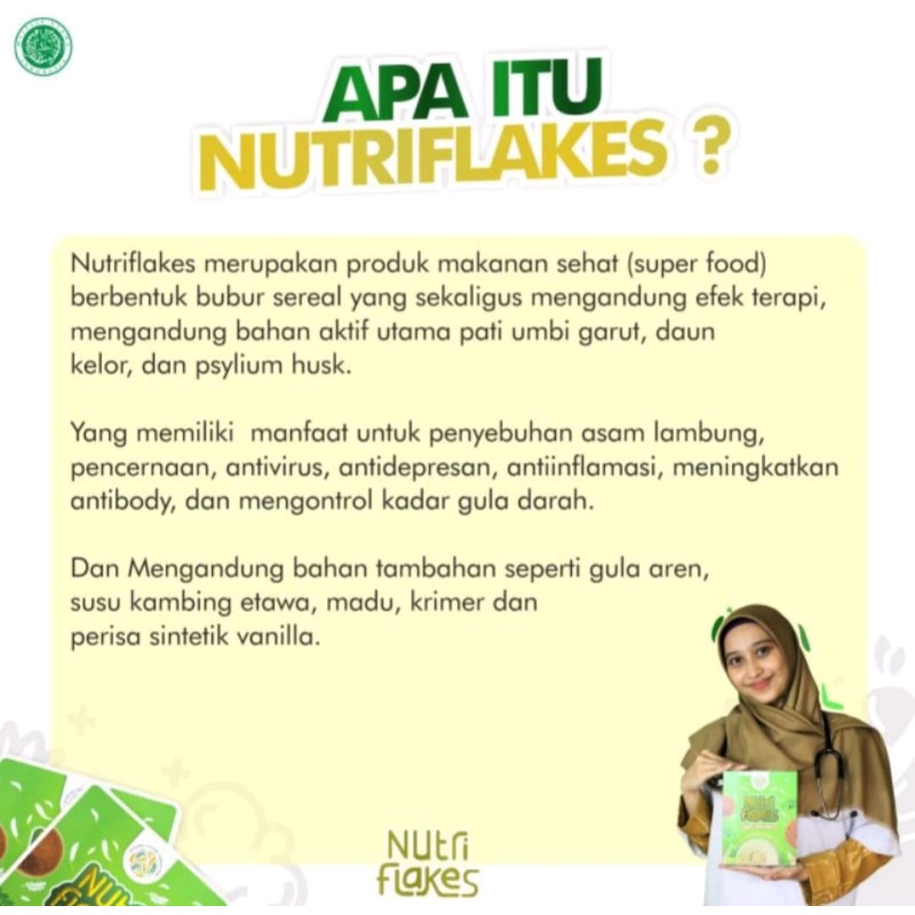 

RK60 Cereal Nutriflakes - Original Sereal Umbi Garut Solusi Atasi Asam Lambung Maag Kronis Gerd