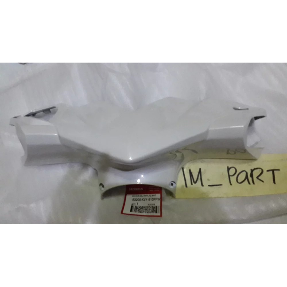 53205-KVY-910PFW Batok Depan Stang Beat Karbu Putih