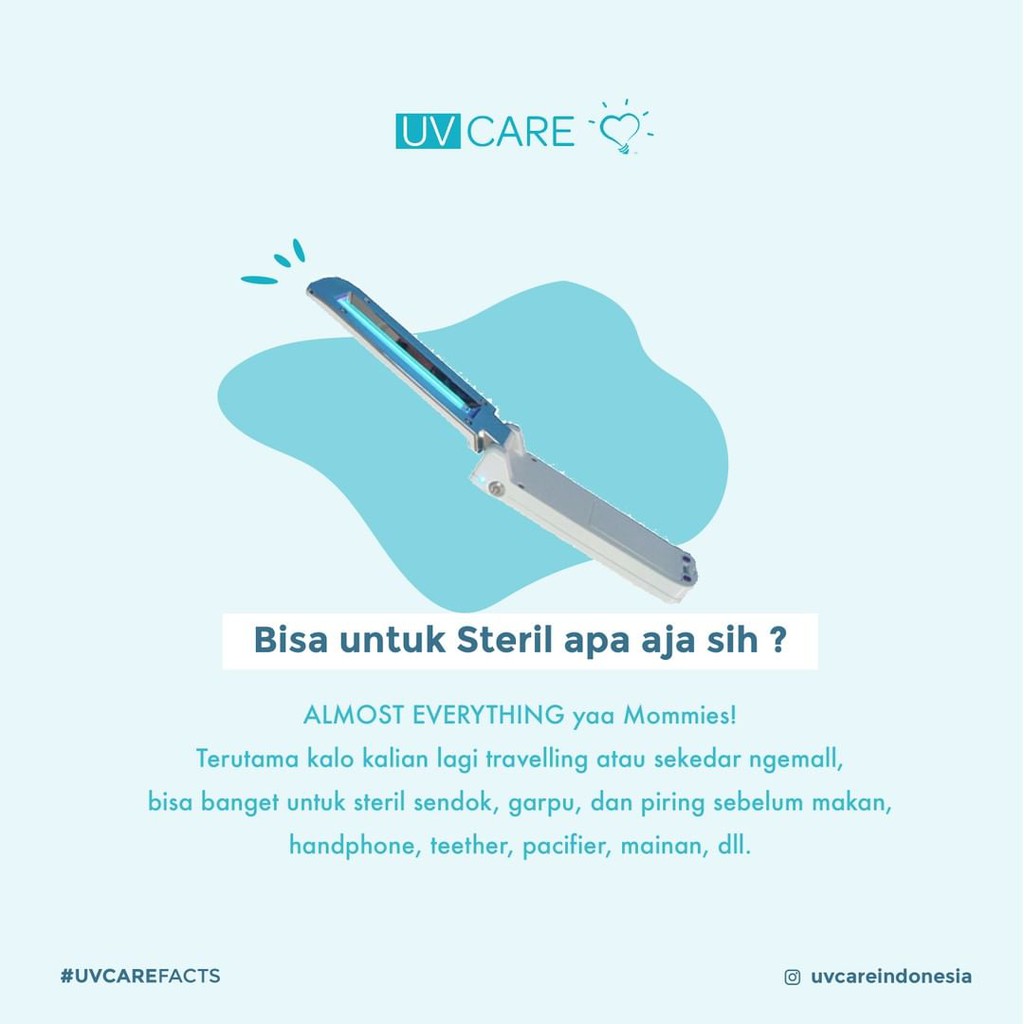 UV CARE Pocket Sterilizer Alat Steril UVCare Portable Travelling