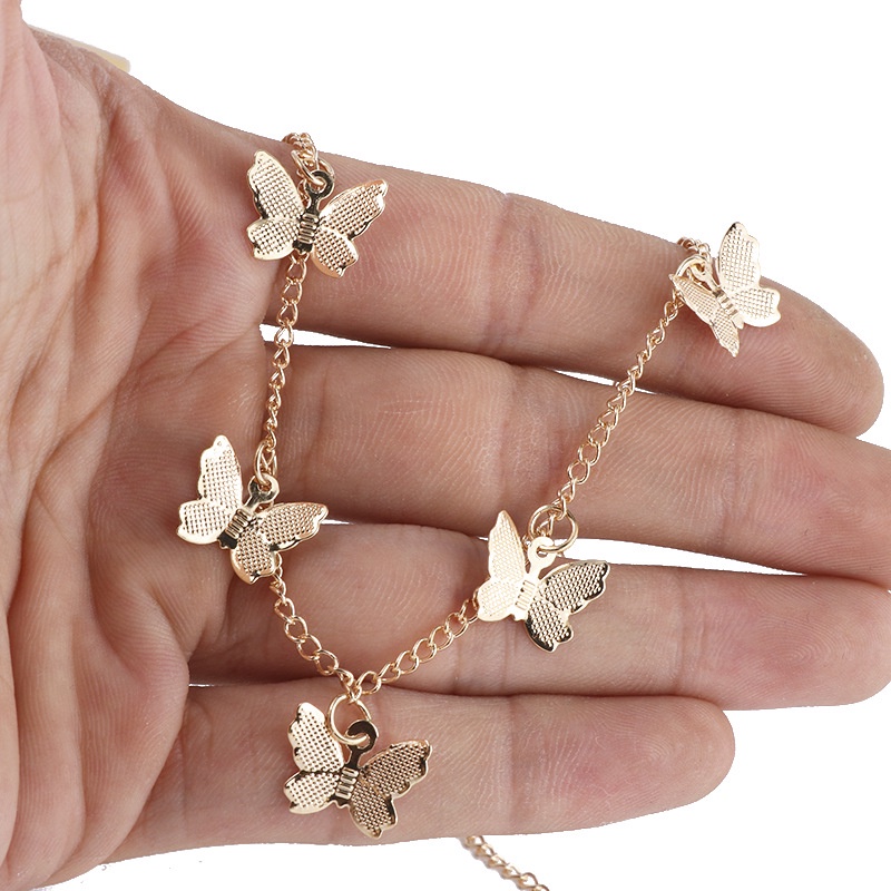 Gentle and light luxury niche butterfly star clavicle chain necklace 211014