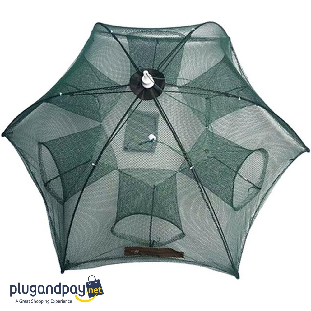 Jaring Payung Bubu Jebakan Perangkap Ikan Udang Ikan Kepiting Model Payung 6 Lubang Lobang - plugand