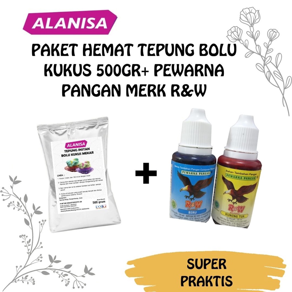 

PROMO TEPUNG BOLU KUKUS + PEWARNA PANGAN MERK R&W PRAKTIS!