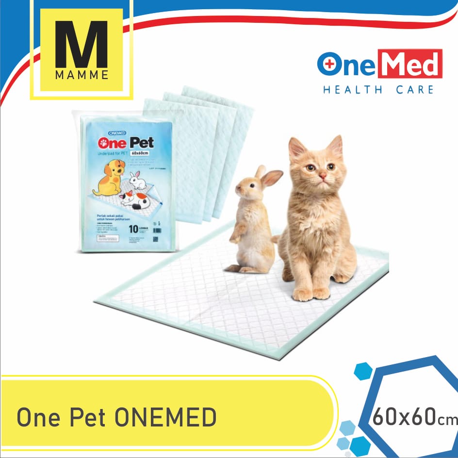 One Pet Underpad Onemed / Onepet Perlak Alas Popok Hewan 60x60cm isi 10 lembar