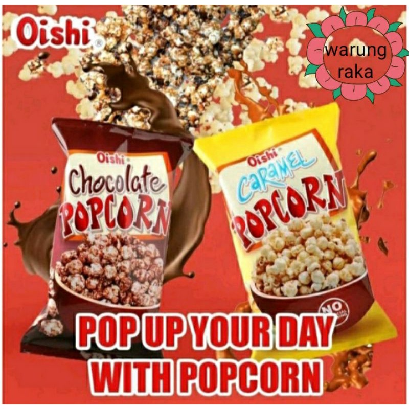 

oishi popcorn caramel,(20gram) 1 renceng isi 10 pcs