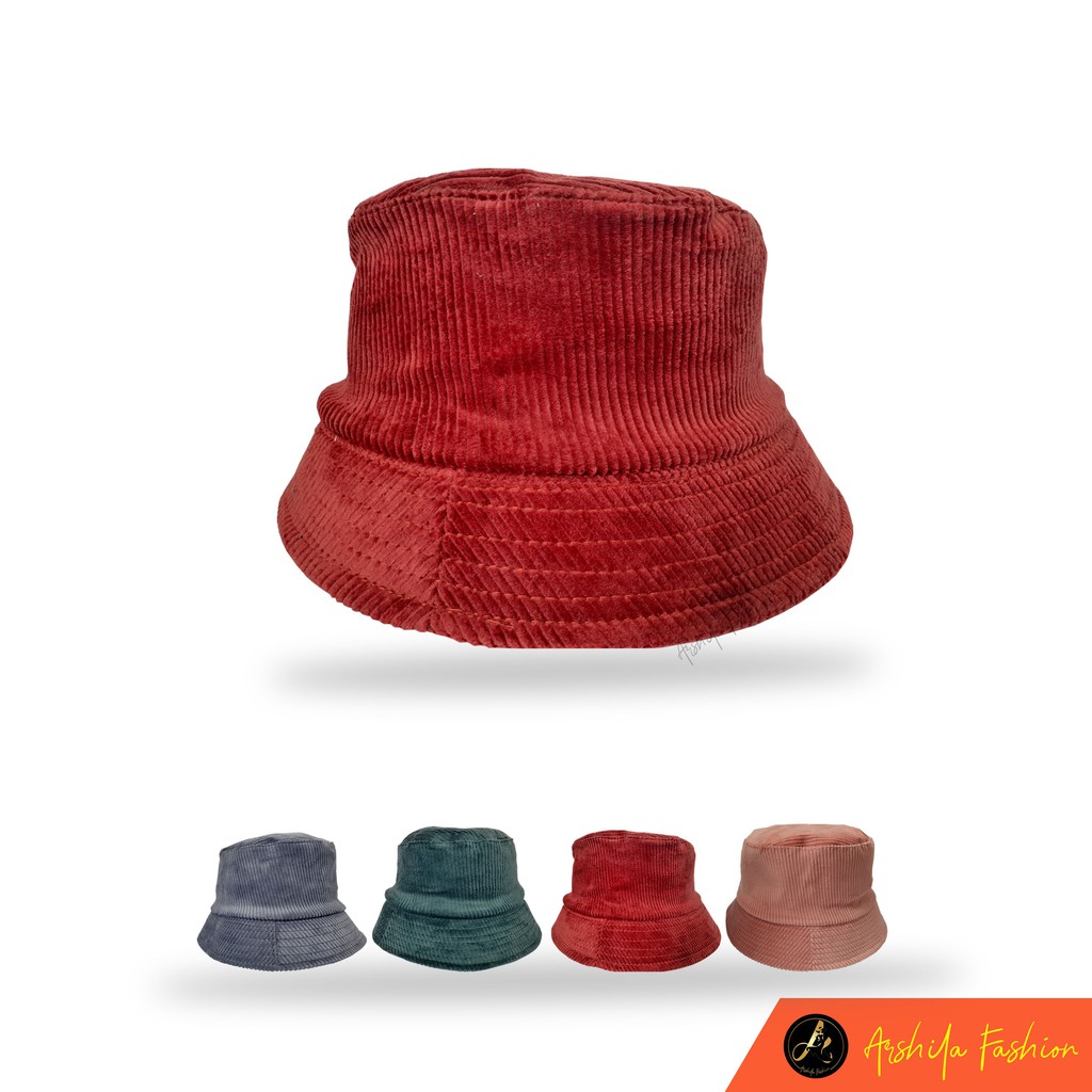 BUCKET HAT CORDUROY / TOPI BUCKET CARDUROY / Arshila_fashion