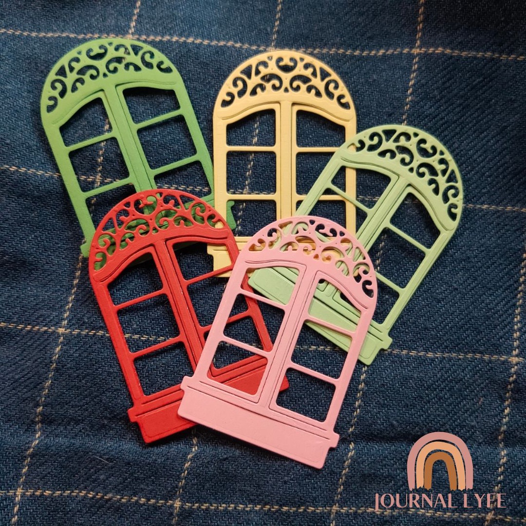 

[JOURNALYFE] Cutting Dies Scrapbook - 5 Pcs Window Deco Paper Jurnaling