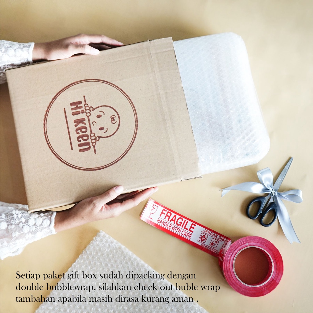 Hikeen baby hampers swaddle series baby girl &amp; baby boy kado lahiran bayi dengan bedong baby gift set premium