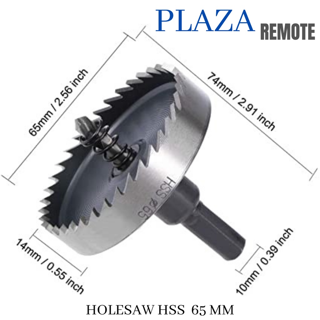 MATA BOR BESI HOLE SAW HSS TITANIUM DRILL BIT BESI METAL CARBIDE 65 MM