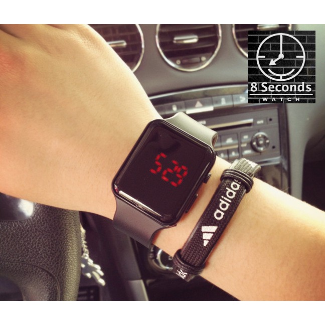 LED Watch - Jam Tangan Digital Pria &amp; Wanita - Strap Rubber ( Group ) FREE STRAP