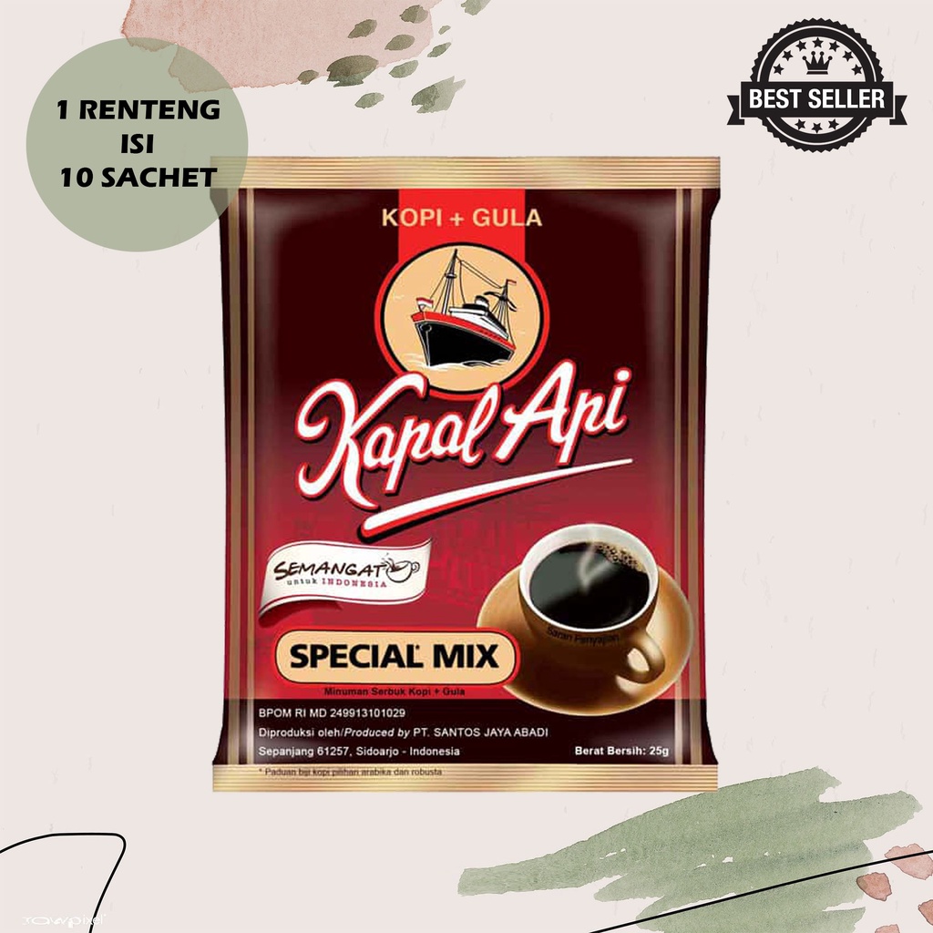 

KOPI KAPAL API SPECIAL MIX SACHET 25GR PER RTG (ISI 10 Sachet)