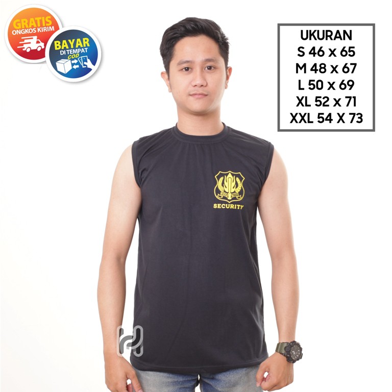 Security Kaos Satpam Lekbong Kaos Singlet Security Dalaman Satpam Lekmong Warna Coklat Hitam Navy